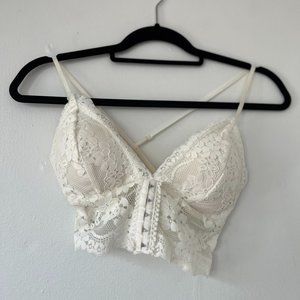 White Lace Corset Bralette size S/M